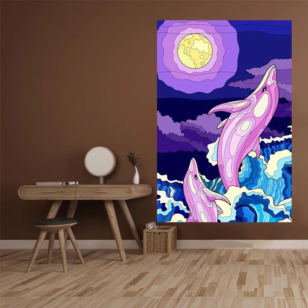 

Красочный мультфильм милый кот висит ткань спальня гостиная гобелен украшение дома стены гобелен 100x75cm