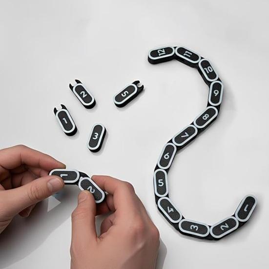 12-Inch Wargaming Chain Ruler Modular Snap-Fit Chain Measuring Tool with 12 Detachable 1-Inch Links Combat Gauge for RPG Tabletop Miniatures Terrain