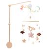 3Pcset Baby Wooden Bed Bell Bracket Mobile Hanging Rattles Toy Hanger Baby Crib Mobile Bed Bell Wood Toy Holder Arm Bracket