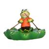 Simulation Resin Floating Lotus Leaf Frogs Ornament Fish Pond Fountain Landscape Decor