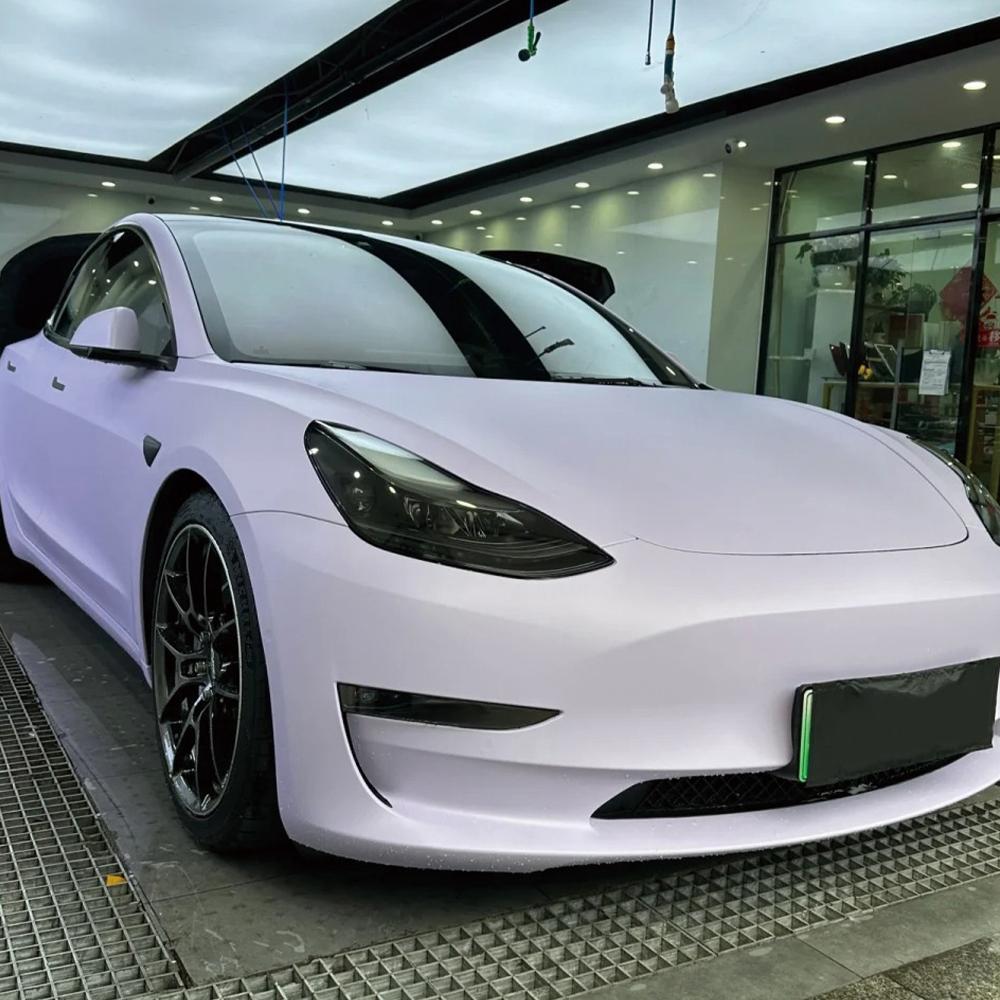 Car Wrap Film Matte Pink Purple Vinyl Film Auto Color Change PVC Sticker PET Bubble Free Wrapping Car Accessories Auto Decals