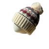 Fair Isle Christmas Woolen Hat for Women Winter Warm and Cute Fur Ball Ear Protection Hat Cold Hat Trend