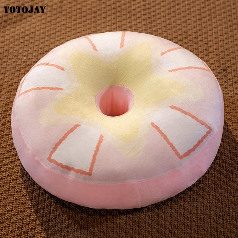 40-90cm Smile Sunflower Plush Toy Stuffed Donut Doll Cat Pet Cushion Mat Pillow Home Bedroom Car Shop Restaurant Decor Girl Gift