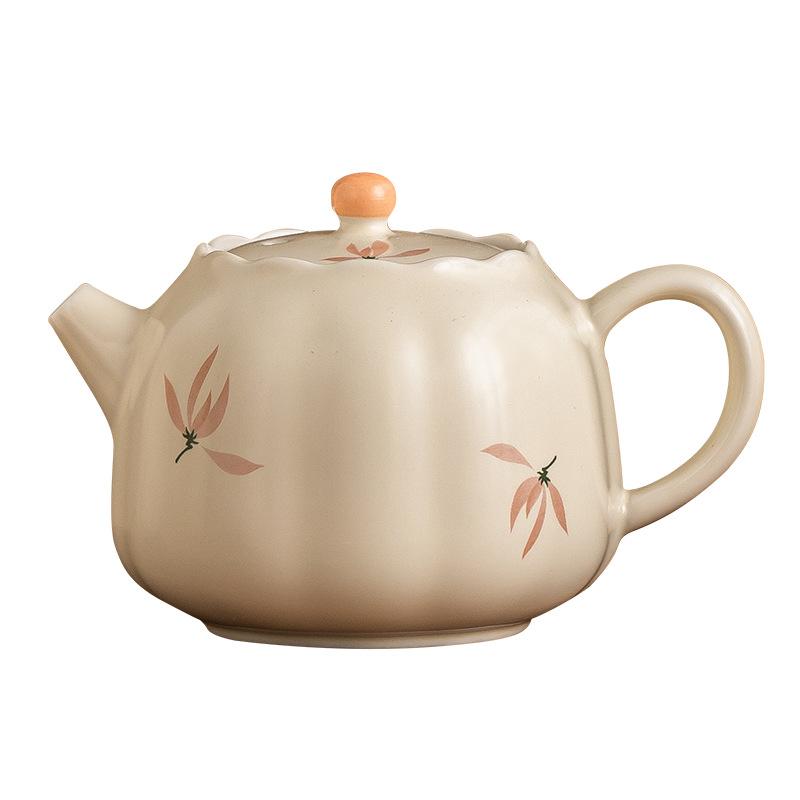 Chinese Gongfu Tea Pot Orchid Bud Inspired Ceramic Teapot,Hand-Held Vessel for Solo Tea Ceremony