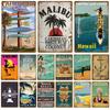 Beach Tin Sign Plaque Metal Sign Vintage Summer Metal Wall Sign Beach Decor For Beach Bar Beach House Seaside Decorative Plate