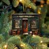 1/2/3Pcs Irish Pub Hanging Decoration Christmas Tree Hanging 3 Layers Wooden 3D Vintage Shop Ornament Retro House Scene Pendant