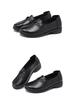Damen-Slipper aus echtem Leder, niedrig geschnitten - Bequem, rutschfest, Übergröße, Herbststil, weiche Sohle, Mama-Design. Modell 801320.