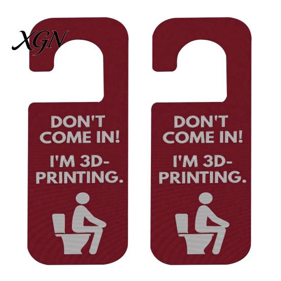 Door Handle Hanging Sign Funny 3D Printed Hanger for Workshop And Office, Don't Come in I'm Printing, Durable Plastic PLA Material Privacy Plaque Knob
