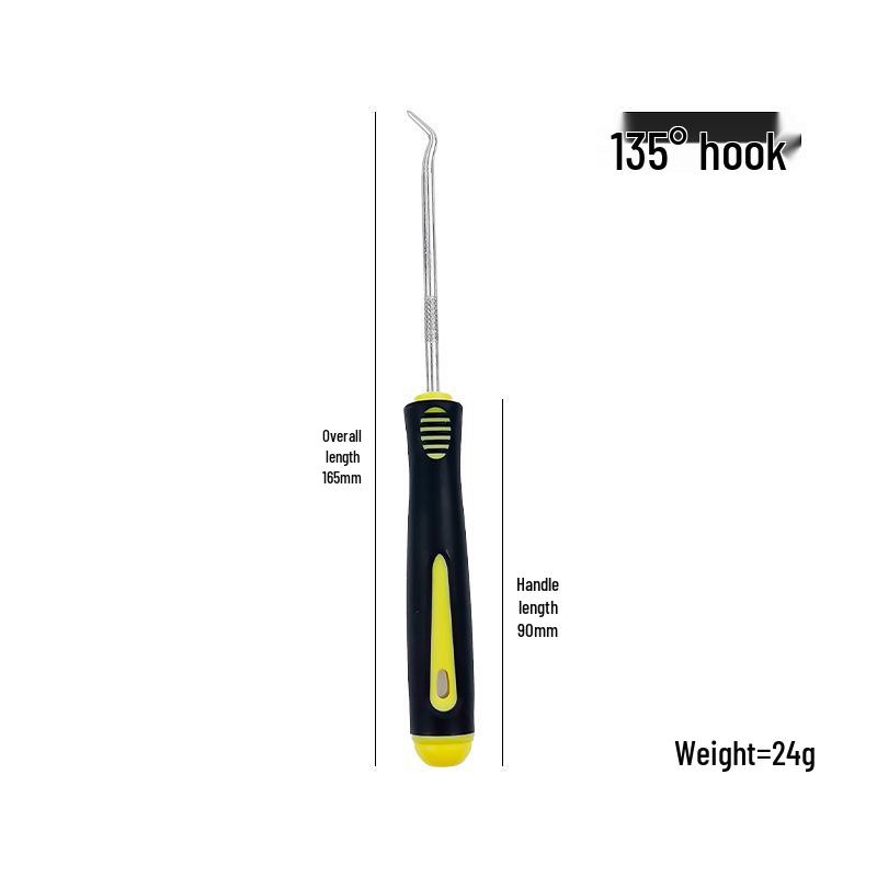 4-Piece Oil Seal Hook Set for Auto Repair - O-Ring Puller & Remover Tools