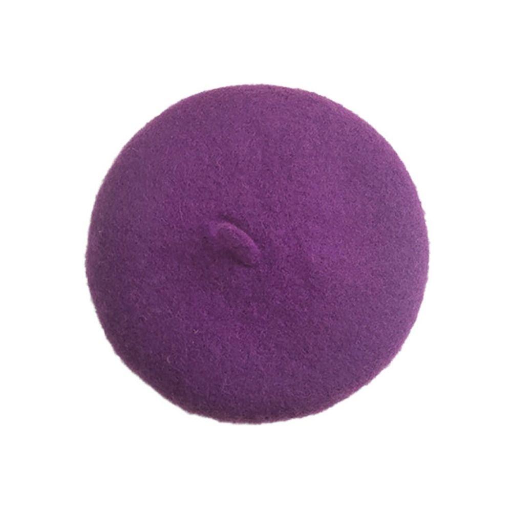 

1 pcs Pet Decor Solid Color Cat Accessories Pet Headwear Cat Hat Pet Wool Cap Dog Beret фиолетовый