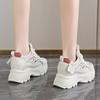 Mode 2024 Frühling Herbst Damen Klobige Sneaker Atmungsaktive Plateau Sportschuhe für Damen Mode Dicke Sohle Weiße Turnschuhe Frau