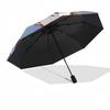 1 Stück Outdoor-Regenschirm mit Anime-Charakter-Design - Automatisches Öffnen/Schließen, Tragbares 3-fach faltbares Design, 8-Speichen-Eisenrahmen - Perfektes Geschenk für Fans,