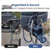 Compact Trailer Chain Storage Tow High-Strength Aluminum Metal Rust-Proof Safety Organizer for Heavy-duty Plugs Holder RV Hitch Neatly Stores