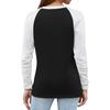 Women's T Shirt Color Block Button Long Sleeve Daily Weekend Fashion Basic V- Neck Regular Top