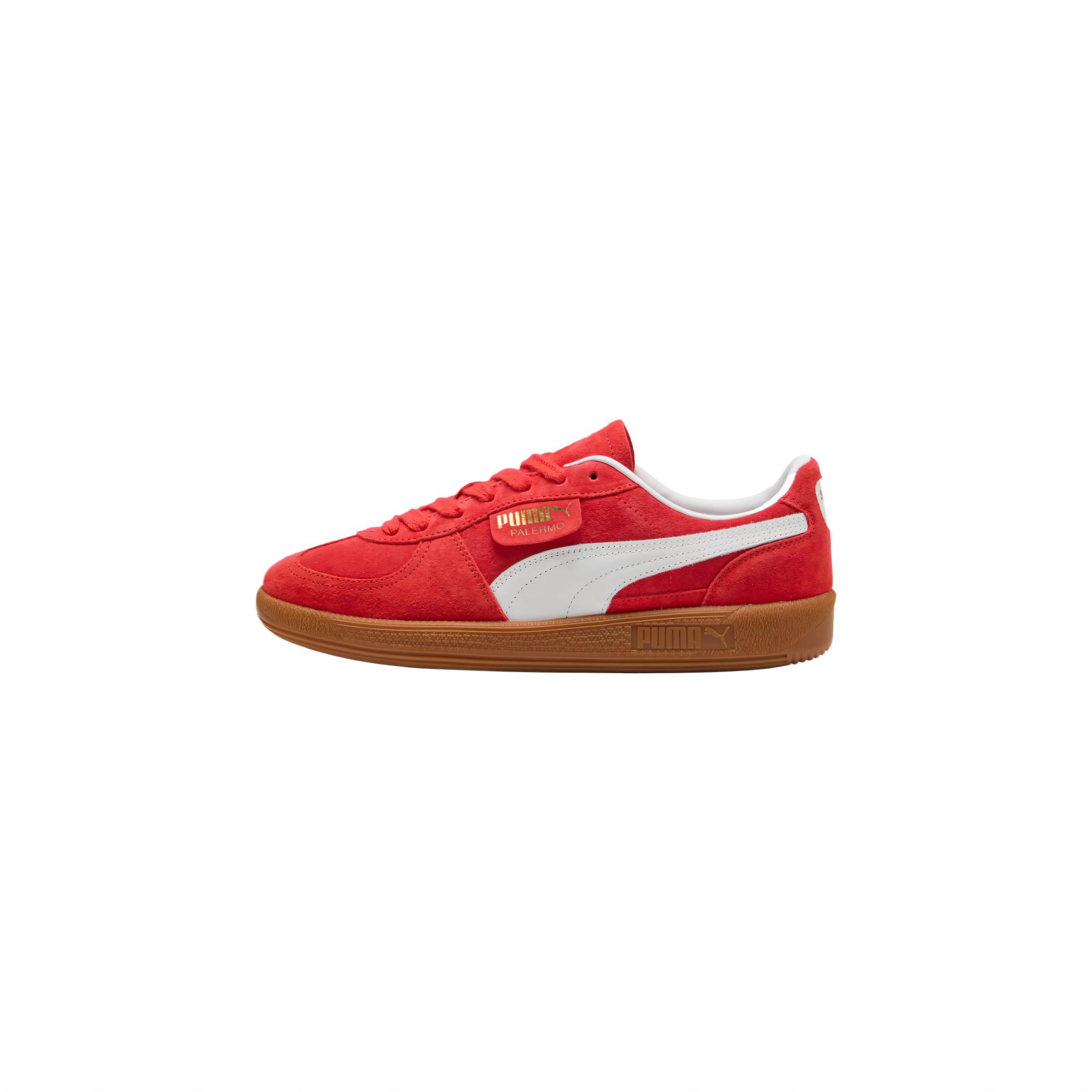 

Puma Palermo For All Time Red Unisex Sneakers White Gold 396463-58 37.5