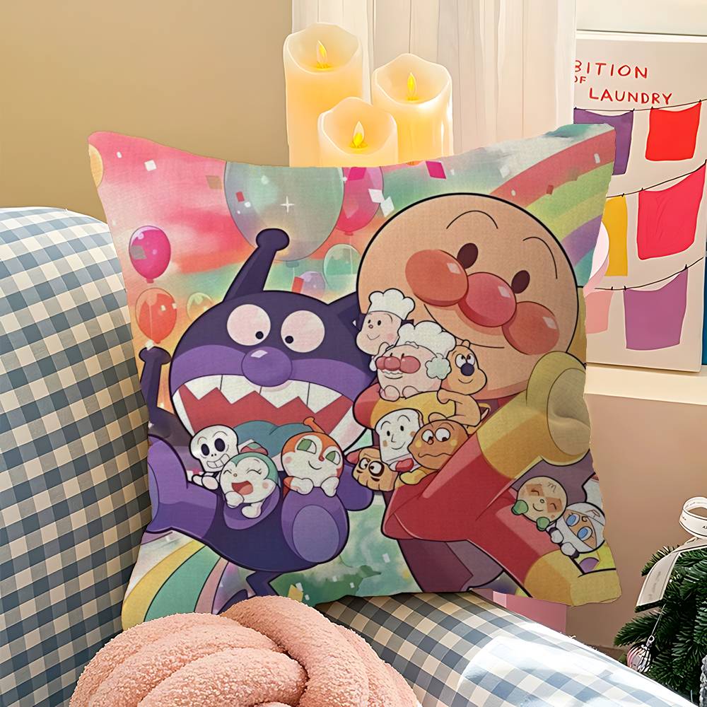 Children Anime Anpanman Personalized Picture Text Home Decorative Pillows Household Gifts 45X45Cm