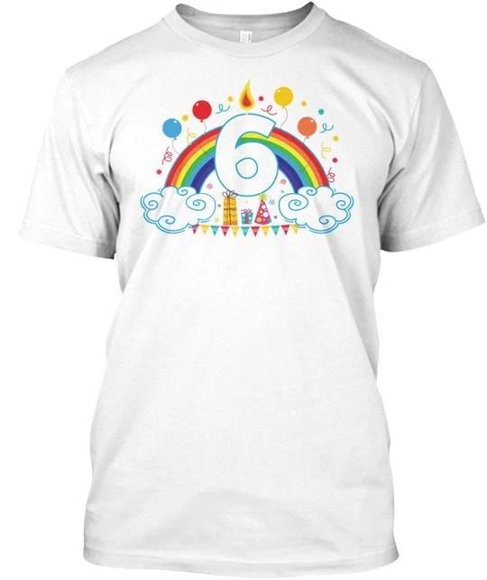 

Girls Happy Birthday Age 6 Party Gift T shirt Made in the USA Size S to 5XL XL