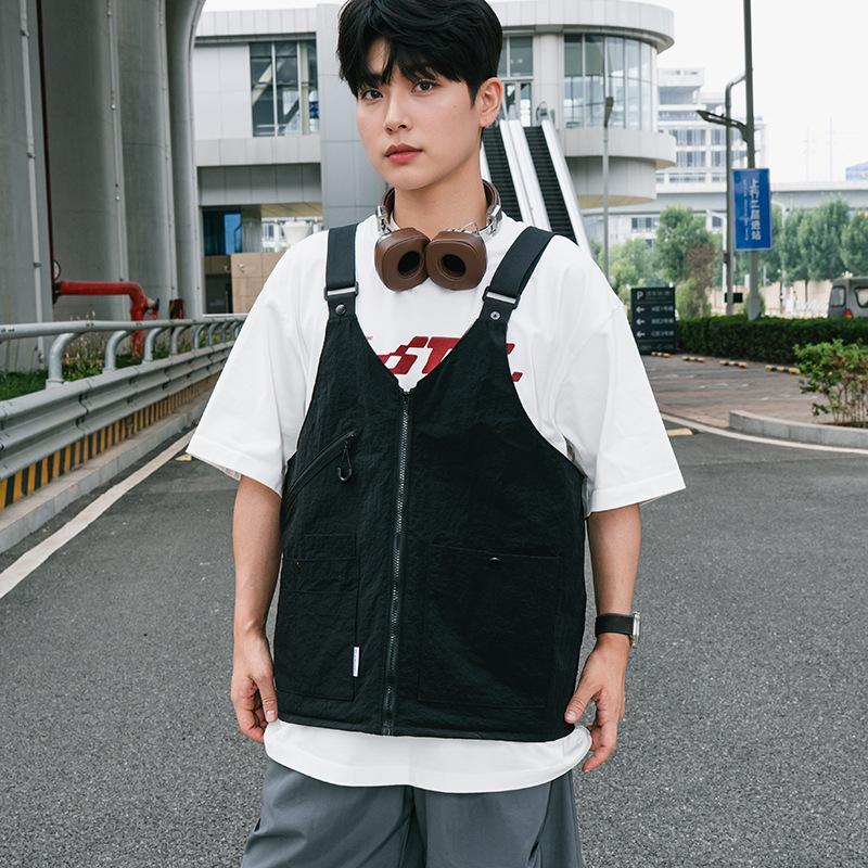 Hong Kong Style Tide Brand Tooling Dual-Purpose Messenger Bag Personalized Mountain Camping Multi-Pocket Large Capacity Variable Backpack Socks Puppet