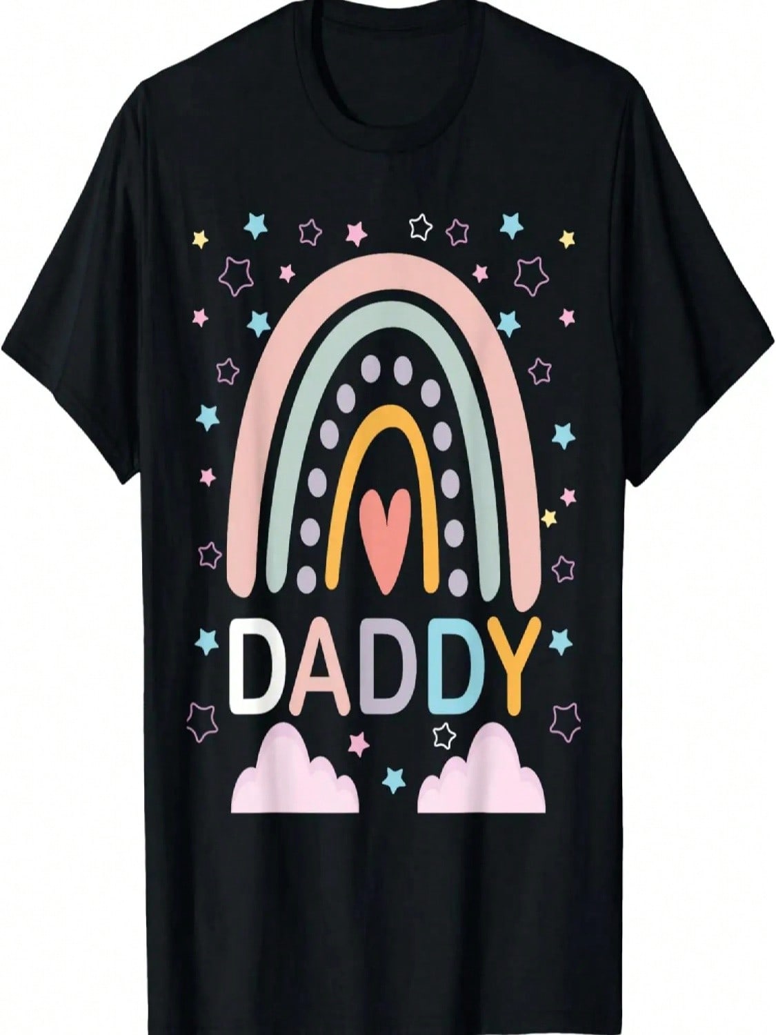 Daddy Rainbow For Men Dad Family Matching Birthday Party T-Shirt S разноцветный