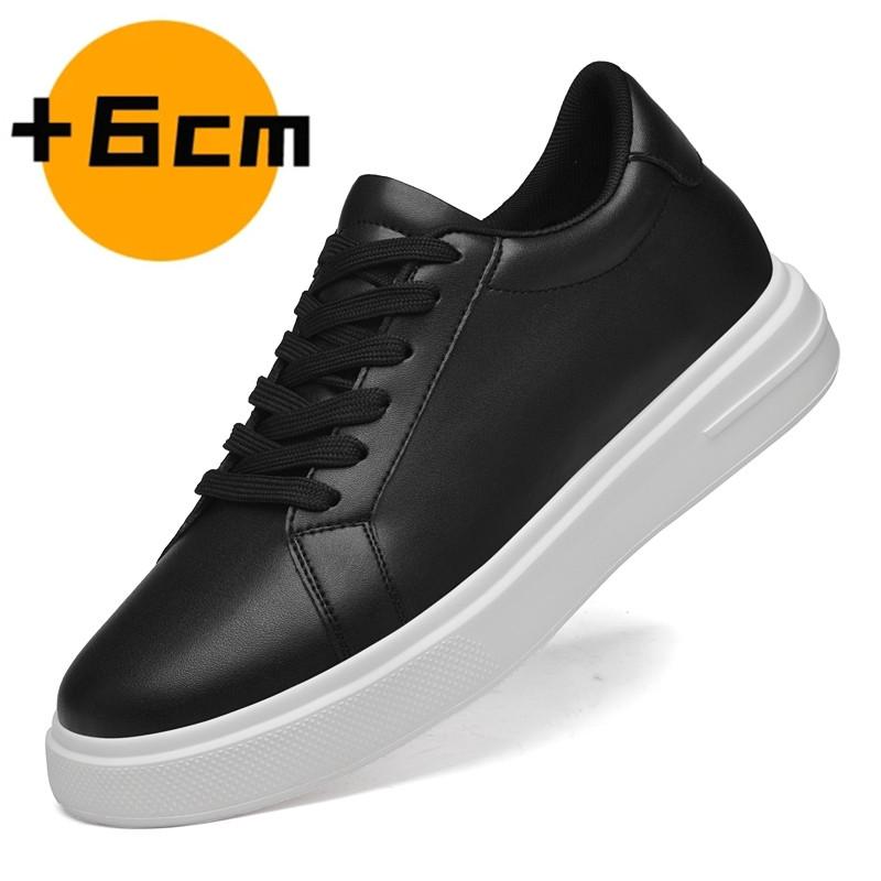 Fashion Men Invisible Height Increase Walking Shoes Breathable Lift Shoes Elevator Shoes for Fashion Men All-match Casual Sneakers 6 CM