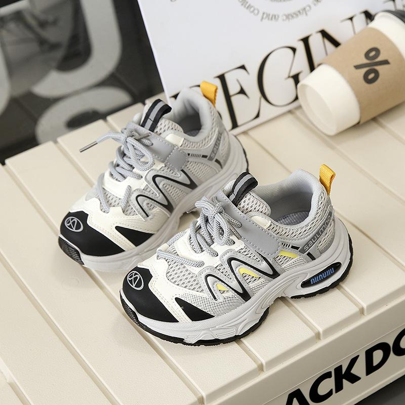 Children's shoes 2025 autumn boys sports shoes breathable casual shoes mesh girls dad shoes tide