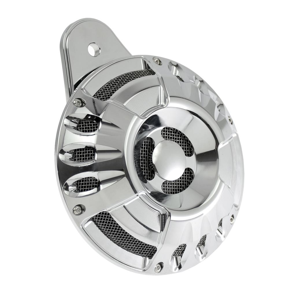 Motorcycle Black/Chrome Horn Cover CNC Aluminum Horn Assembly For Harley Touring 1991-Later Big Twin Sportster XL 883 1200 07-Up