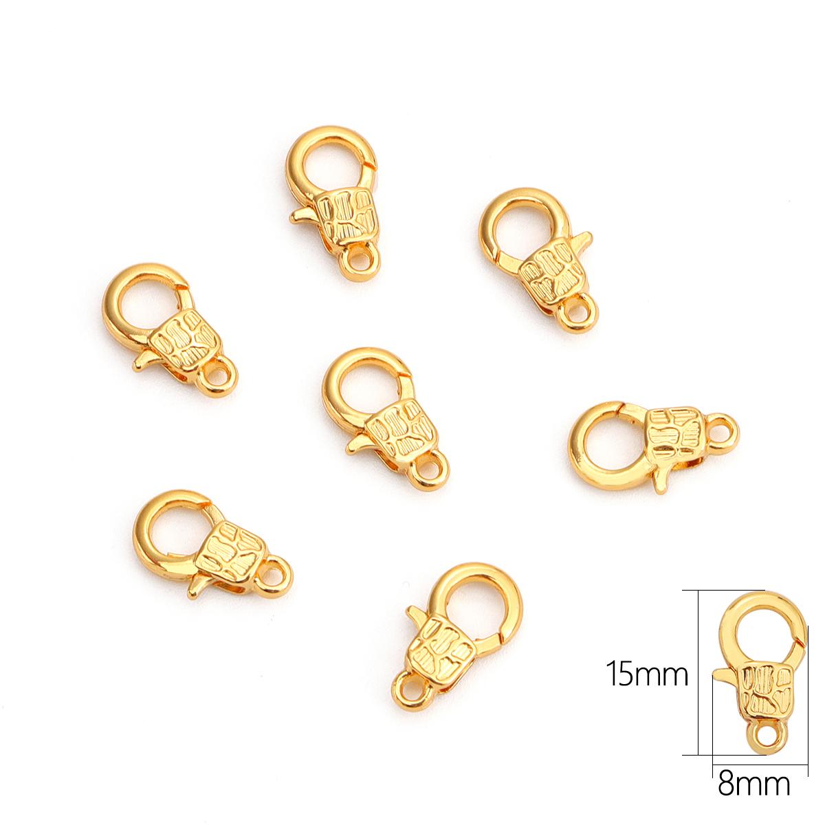 

1/5 шт., застежки-омары из сплава для DIY, ожерелья, браслета, аксессуары для изготовления ювелирных изделий, принадлежности ручной работы 15x8mm 5pcs