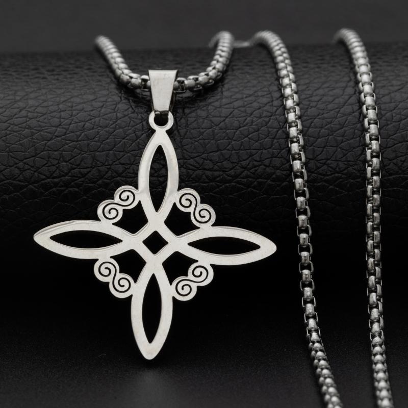 Stainless Steel Simple Witch's Irish Knot Necklace Infinity Witch Jewelry Women's Charm Casual Charm Jewelry Gift
