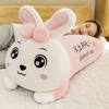 Adorable Rabbit Plush Long Pillow Soft Toy Ideal Gift For Girls In Pink And Blue Colors
