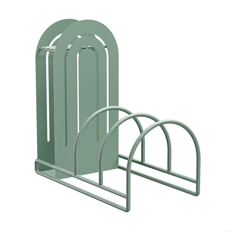 KX4B Stainless Steel Pot Lid Cutting Board Holder Metal Freestanding Stand