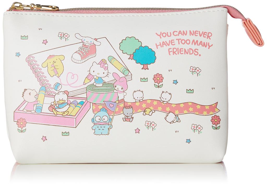makeup cosmetic travel 3 accessory makeup sanrio0034 orange one size [sanrio] Pouch, pouch, pouch, pouch, pockets, case, pouch, (SRWRA-005)