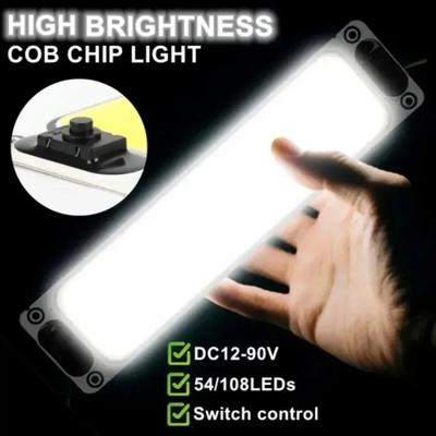 108/54 COB LED Chip With Switch Reading Night Light 12-90V Interior Light Ceiling Lamp Table Lamp Camper Boat Car Light