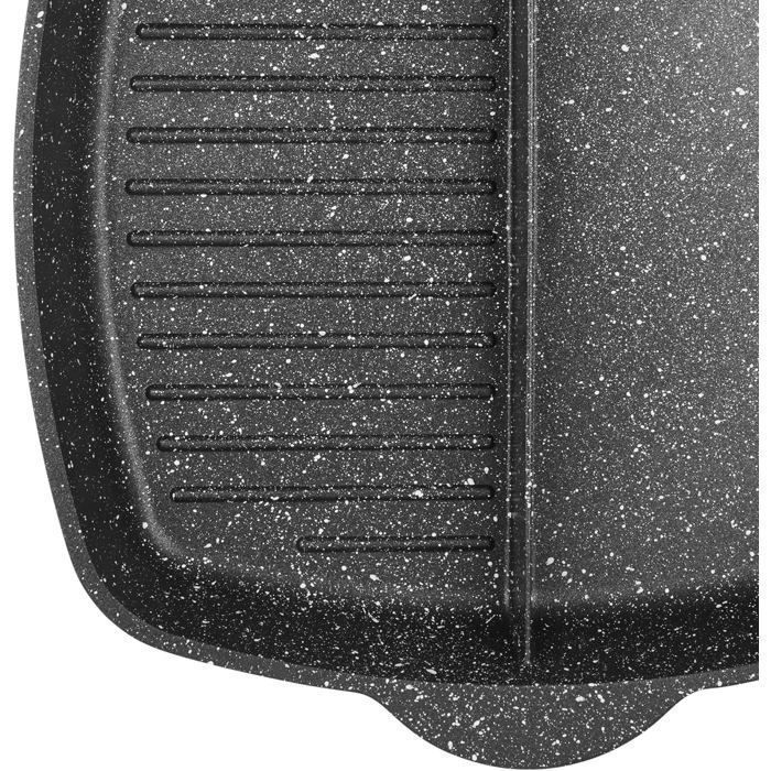 Sitram Poêle 2 compartiments 26×26 cm fonte d'aluminium antiadhésive – Tous feux (induction)