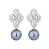 Jewelry Copper Bottom Gold-Plated Fritillary Pearl Temperament Women'S Suit 14Mm12Mm