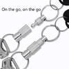 Outdoor Tool Metal Rotating Detachable Keychains Quick Release Keyrings