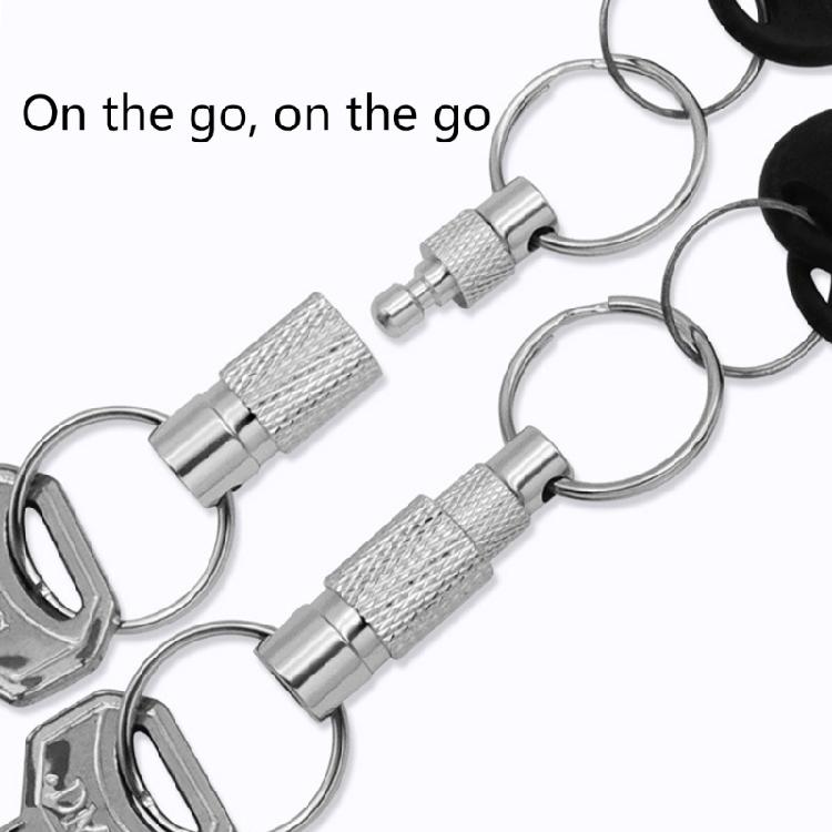 Outdoor Tool Metal Rotating Detachable Keychains Quick Release Keyrings