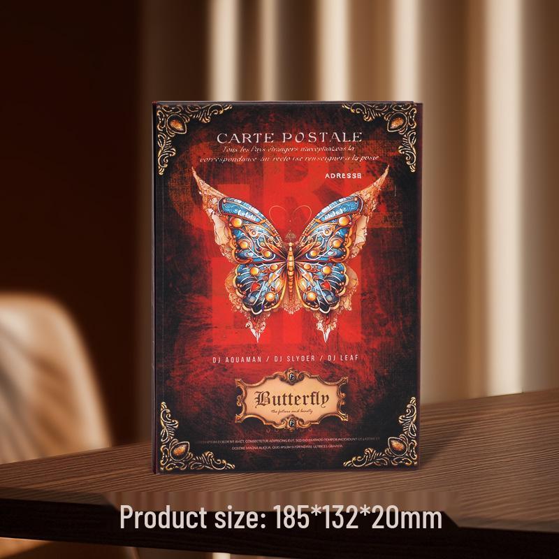 Thickened Creative Retro Notebook: Magic Butterfly Illustration for Students or Graduation Gifts