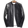 Leather Jacket Men's Sheepskin Pure Leather Motorcycle Jacket Short Stand-up Collar Slim Jacket