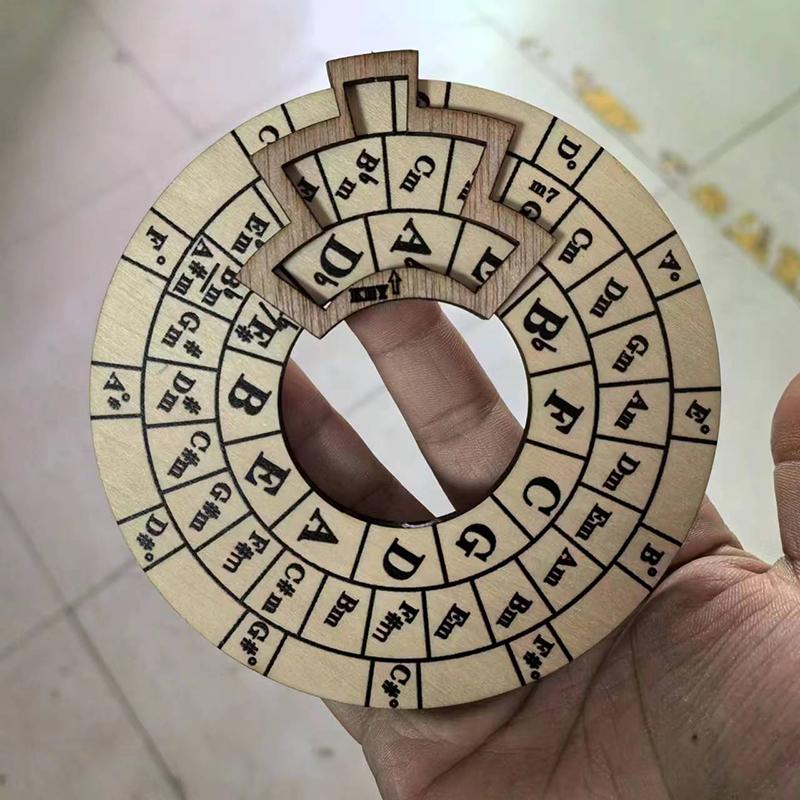 Circle Of Fifths Wheel Guitar Chord Wheel Wooden Melody Tool Musical Instruments And Accessories Chord Wheel For Musicians