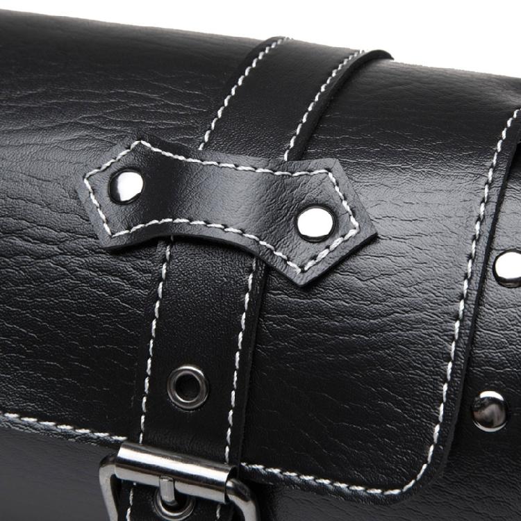 Skull Pattern PU Storage Pouch Motorbike Tool Bag Motorcycle Front Bag Front Fork Handlebar Bag Saddlebag