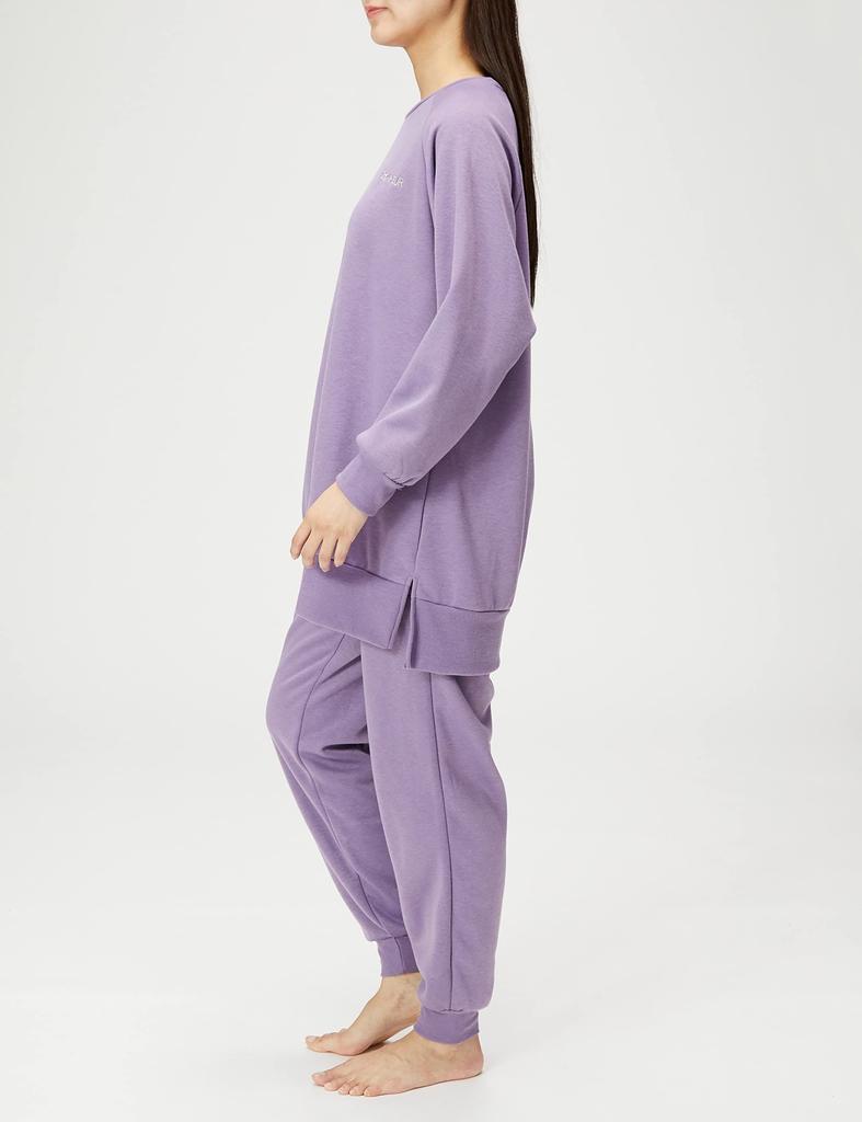 Room Wear Tuche Long Sleeve Long Pants Boa Fleece Lining Biolet LL [Gunze] Women's