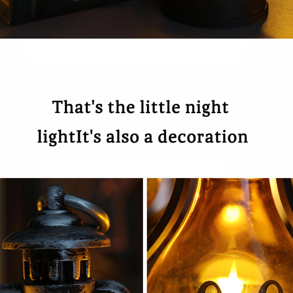 Halloween LED Candle Lamp Battery Powered Portable Lightweight Wind Light Desktop Ornament Halloween Decor Props (10.5 x 15cm)