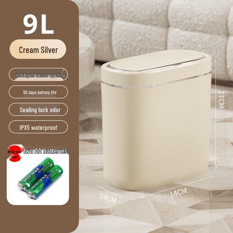 2025 Smart Sensor Trash Can for Home – Automatic Induction Bin for Bathroom & Living Room