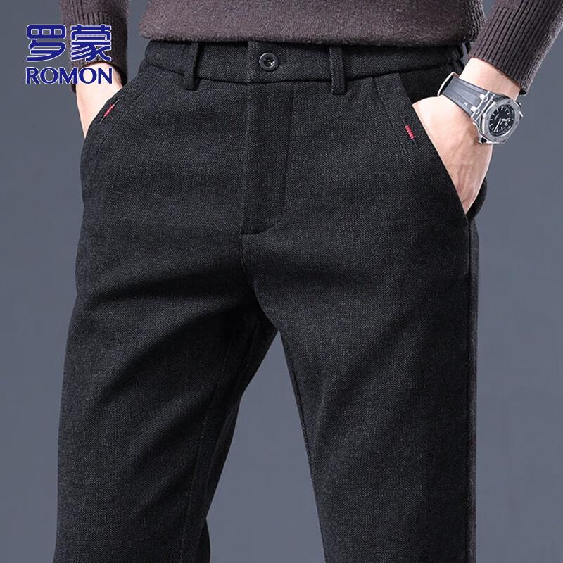 

ROMON Men s Stretch Slim-Fit Straight Casual Pants 29