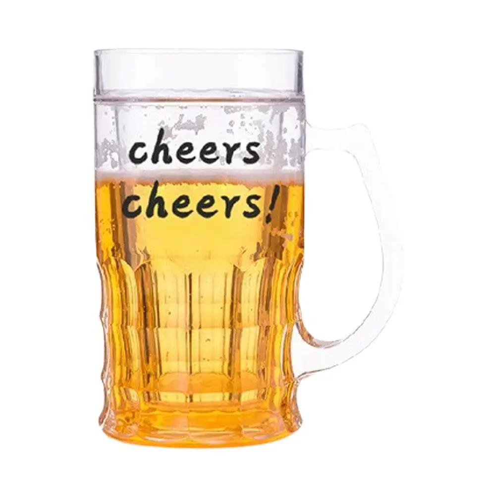 

Fake Ice Beer Prank Mug, Novelty Practical Joke Mug, Funny Gag Gift for Parties Birthday Christmas, Plastic Trick Cup A3Q5