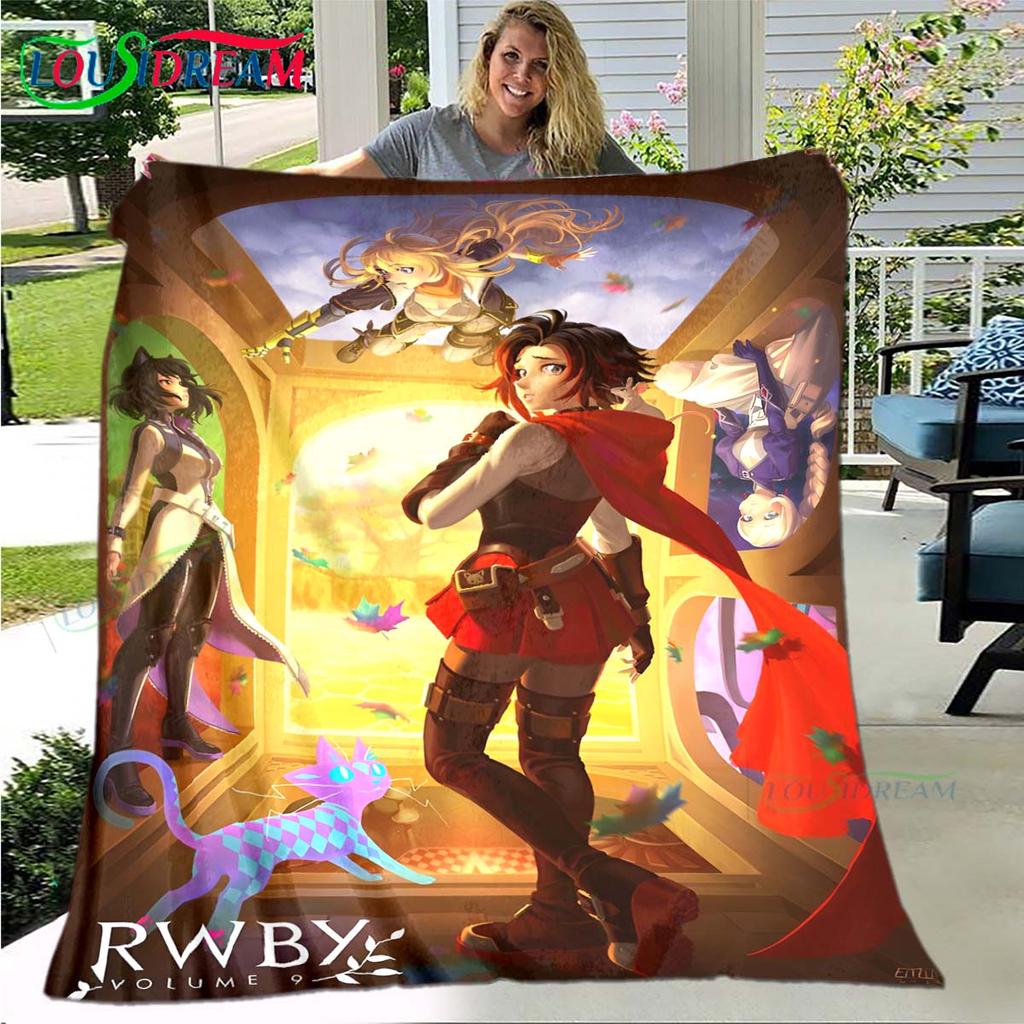 3D Fashion Cartoon R-RWBY Four Seasons Blanket Sofa Cover Travel Bed Plush Blanket Travel Office Break Blanket Gift