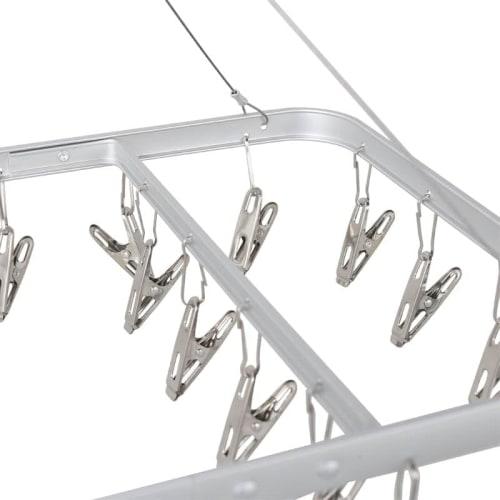 Dulton Large Hanger Clips, 26 Clips, Aluminum, 17 X 357 X 270mm, RN-0429L/26, a Versatile Hanger That Blends Seamlessly Into Your Everyday Life