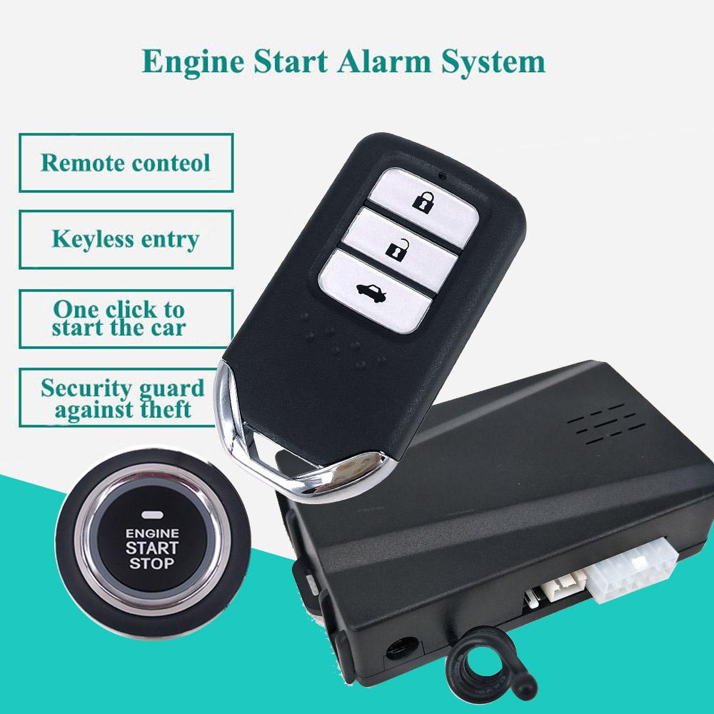 Car Passive Keyless Entry One Button Engine Start Remote Control Alarm System