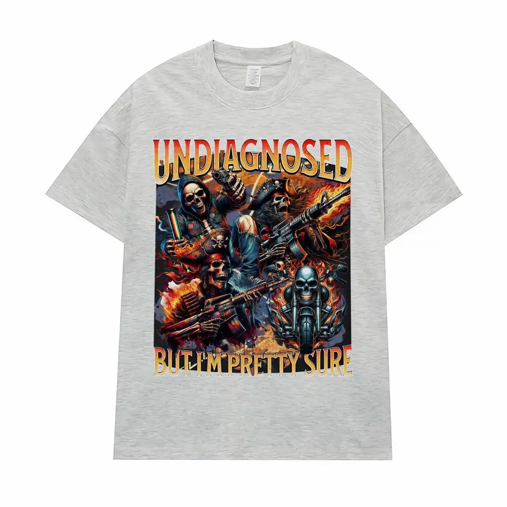 Nediagnostikováno, ale jsem si docela jistý Meme Trička Vtipná Autismus Kostra Trička Pánská Dámská Ležérní 100% Bavlna Nadměrná Trička Topy