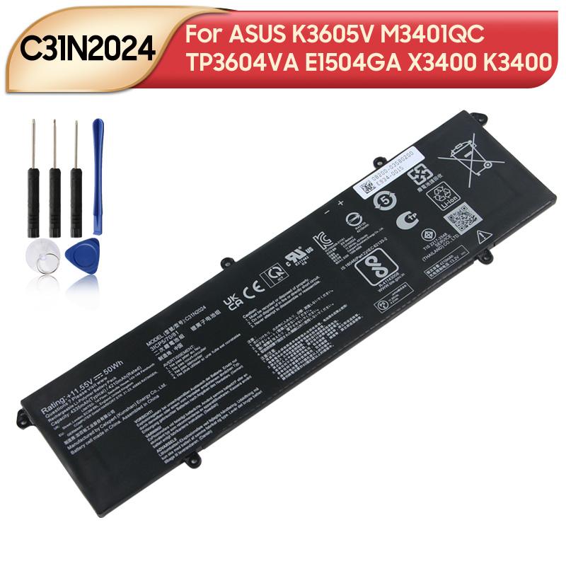 Rechargeable Lithium Battery For ASUS K3605V M3401QC TP3604VA E1504GA X3400 K3400 C31N2024 Laptop Battery 4335mAh